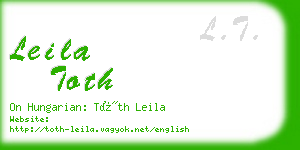leila toth business card